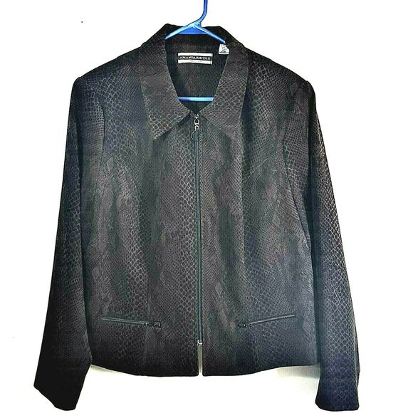 AMANDA SMITH Blazer Jacket 14W Snakeskin Pattern - Picture 2 of 5